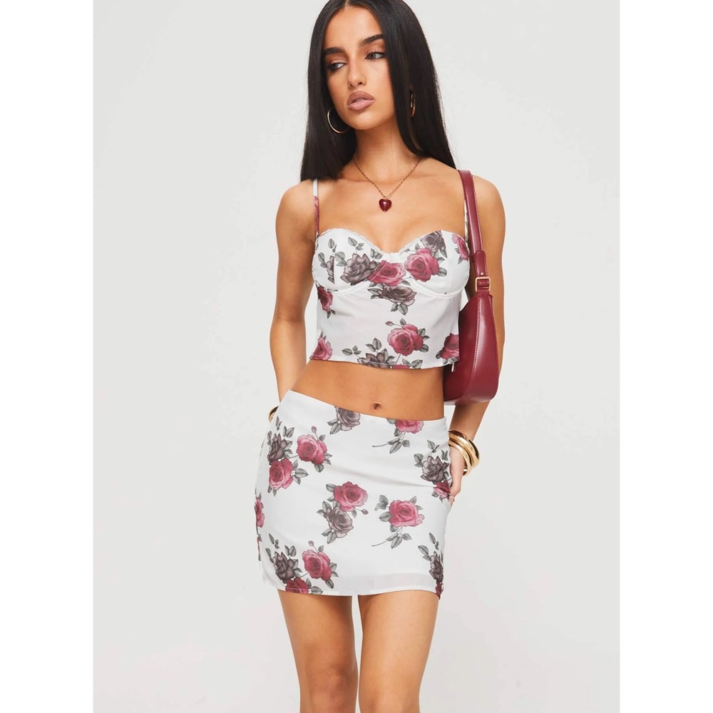NWT Princess Polly Lyrae Skirt Set - White Floral